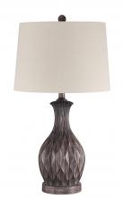 Craftmade 86268 - 1 Light Resin Base Table Lamp in Carved Painted Brown
