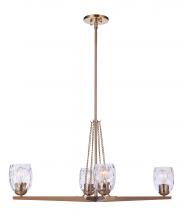  57374-SB - Guiding Star 4 Light Linear Chandelier in Satin Brass