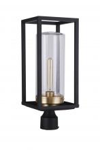  ZA4825-MNSB - Neo 1 Light Outdoor Post Lantern in Midnight/Satin Brass