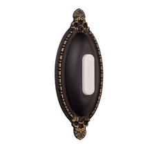  BSOO-AZ - Surface Mount Oval Ornate LED Lighted Push Button in Antique Bronze