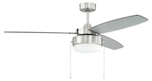 Craftmade INT52BNK3 - 52" Intrepid in Brushed Polished Nickel w/ Brushed Nickel/Walnut Blades