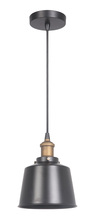  P760MBKPAB1 - 1 Light Mini Pendant in Matte Black/Patina Aged Brass