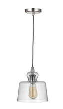 Craftmade P834PLN1-C - State House 1 Light Clear Glass Mini Pendant in Polished Nickel
