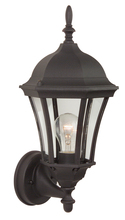 Craftmade Z380-TB - Curved Glass Cast 1 Light Medium Outdoor Wall Lantern in Textured Black