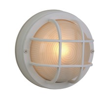  Z394-TW - Round Bulkhead 1 Light Small Flush/Wall Mount in Textured White