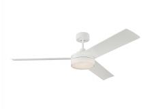 Visual Comfort & Co. Fan Collection 3CQR56RZWD - "Cirque" 56" DC - Matte White w/ LED Glass Lens 6-Speed Remote *Damp Rated*